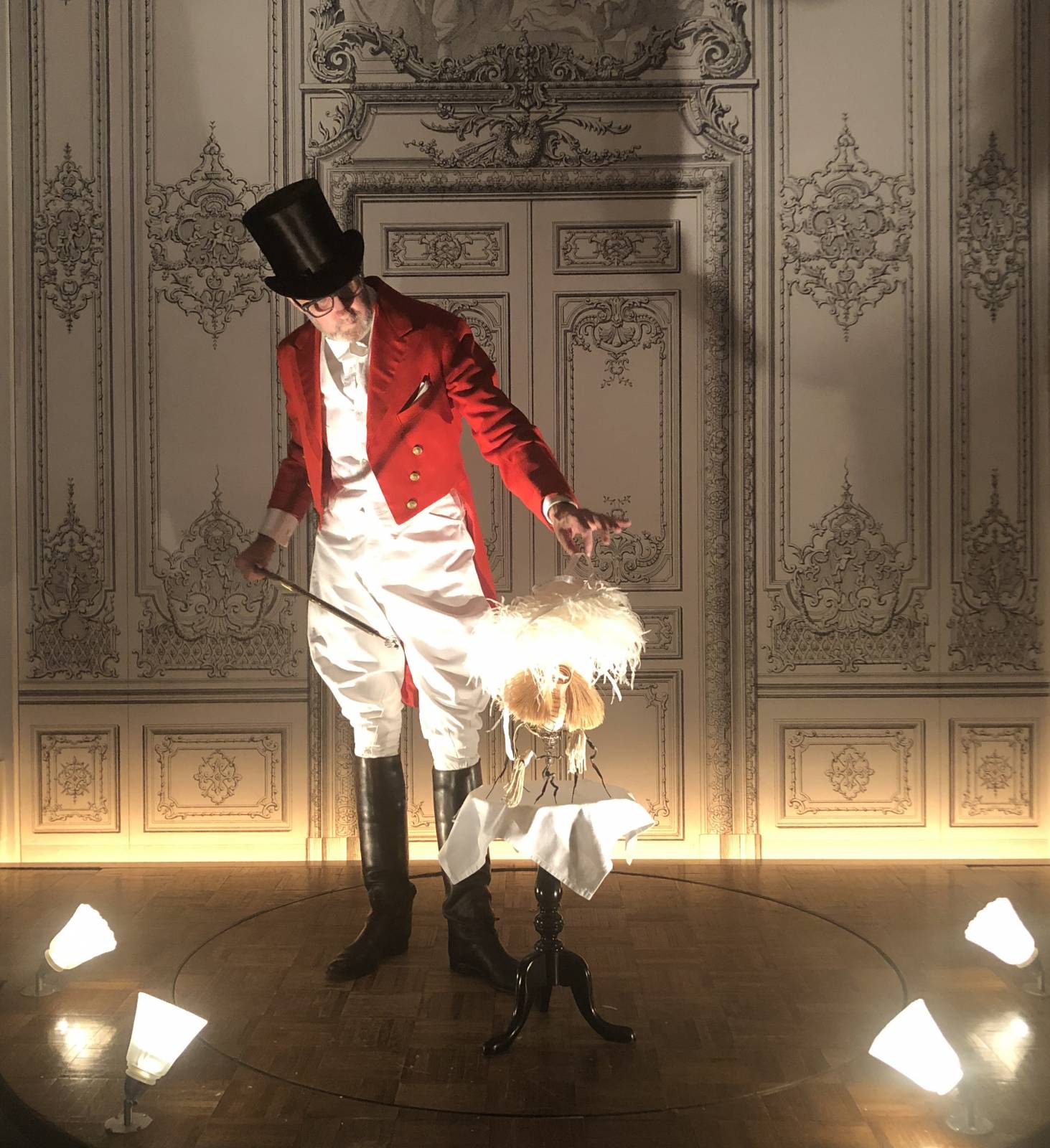 The Ringmaster performing Rigby & Peller, Duane Park, New York City, 2022